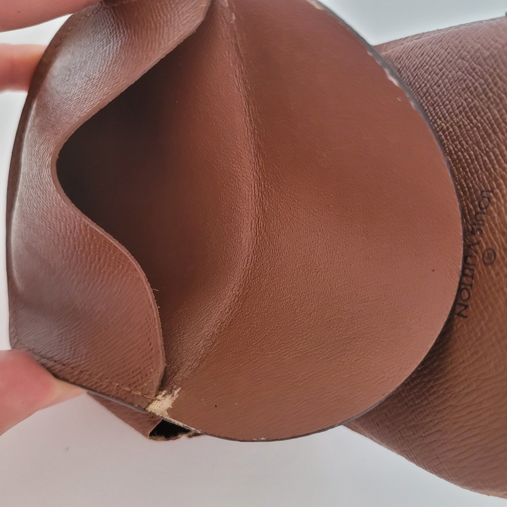 Louis Vuitton Monogram Canvas Porte Monnaie Gousset Coin Purse Brown CT1001 - Picture 7 of 13